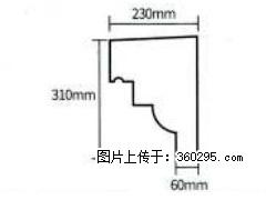 产品分解图型 - 檐口线，型号：SX311-YK-3，规格：230x310mm(3) - 新余三象EPS建材 xinyu.sx311.cc